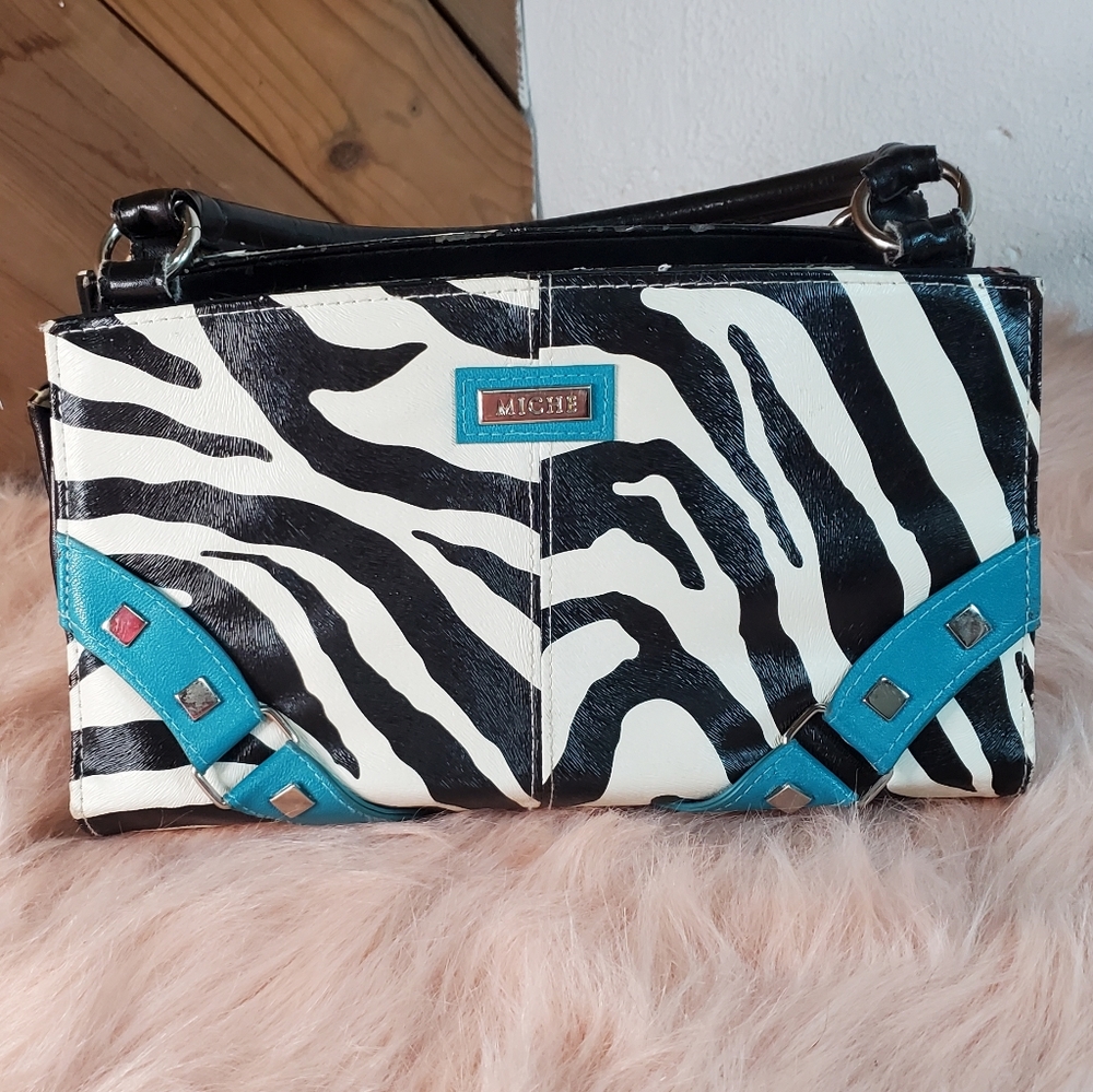 Miche classic wraparound shell Zoe blue zebra